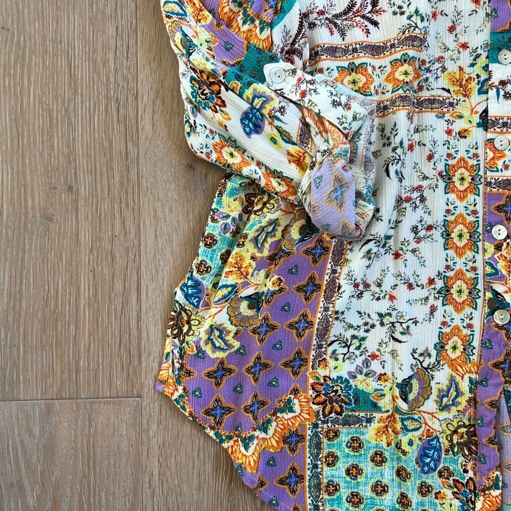 Figueroa & Flower Multicolor Patchwork Women's Bu… - image 7